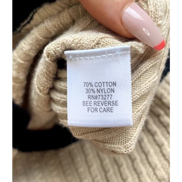 Croft & Barrow Cream and Black Contrast Textured Sweater Vest size Large - Picture 5 of 5